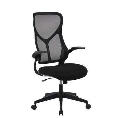 Silla de oficina Roma negra vista frontal