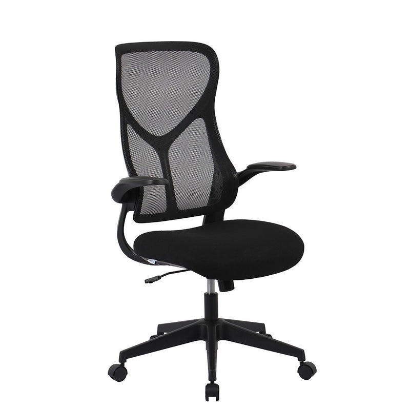 Silla de oficina Roma negra vista frontal