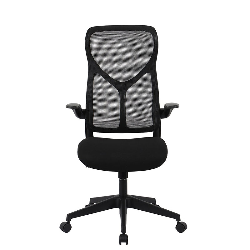 Silla de oficina Roma negra vista frontal