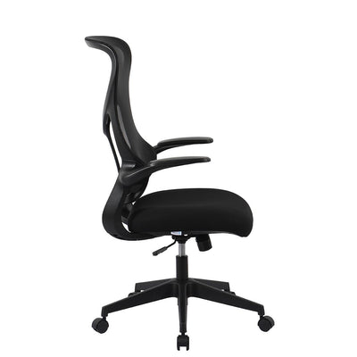 Silla de oficina Roma negra vista frontal