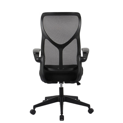Silla de oficina Roma negra vista frontal