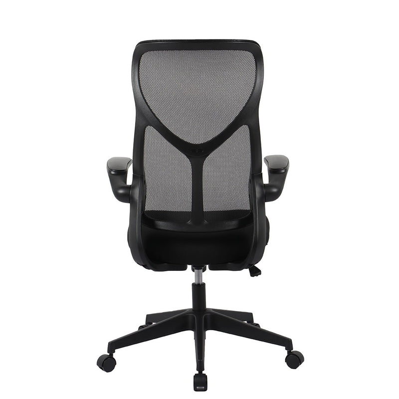 Silla de oficina Roma negra vista frontal