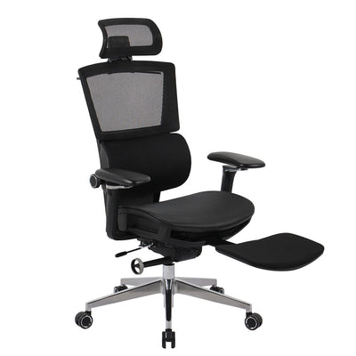 "Silla de oficina Teknion con respaldo ergonómico ajustable"