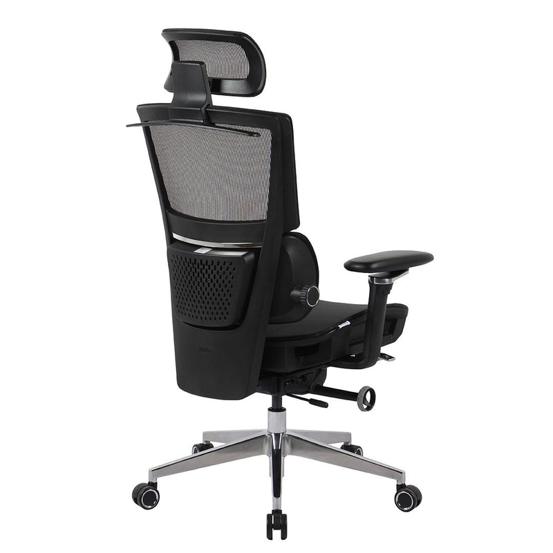 "Silla de oficina Teknion con respaldo ergonómico ajustable"