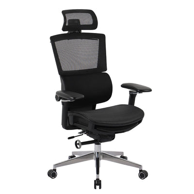 "Silla de oficina Teknion con respaldo ergonómico ajustable"