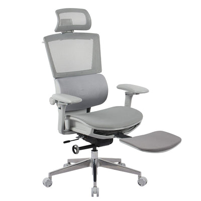 "Silla de oficina Teknion con respaldo ergonómico ajustable"