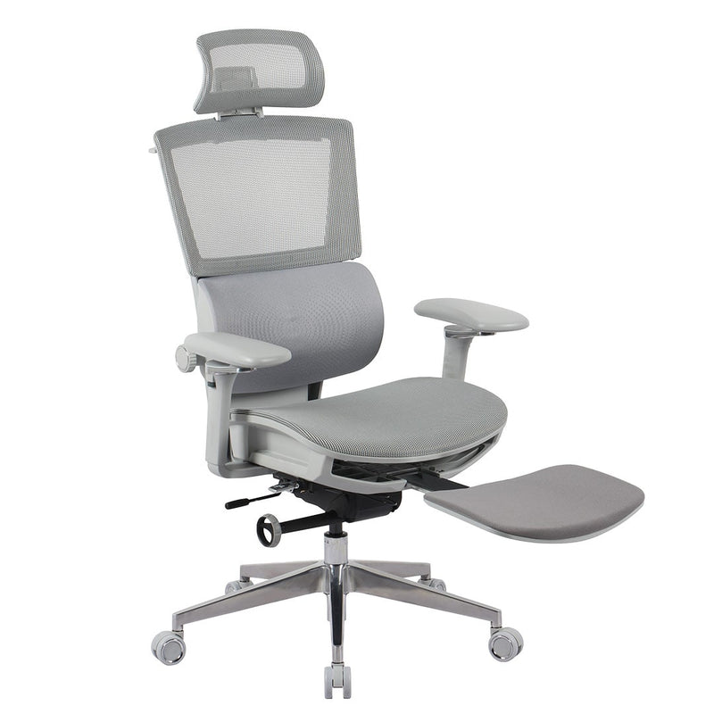 "Silla de oficina Teknion con respaldo ergonómico ajustable"